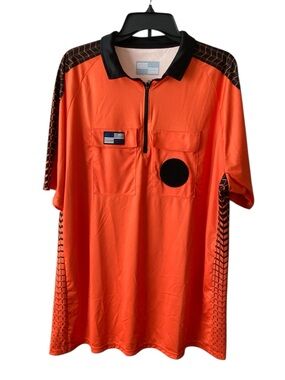 Official Sports Soccer Referee Jersey 2XL Orange Black